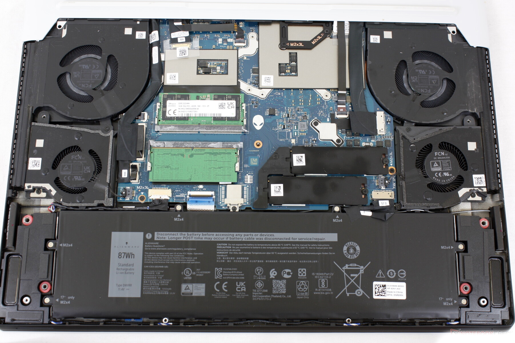 How to replace and fix Dell Alienware X15 R1 R2 X17 R1 R2 RGB backlit US keyboard (Dell Alienware x17 R2 P48E)